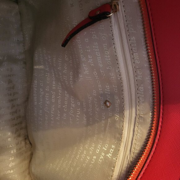 Kate Spade Cedar St Orange /Red Large Tote - Picture 4 of 4
